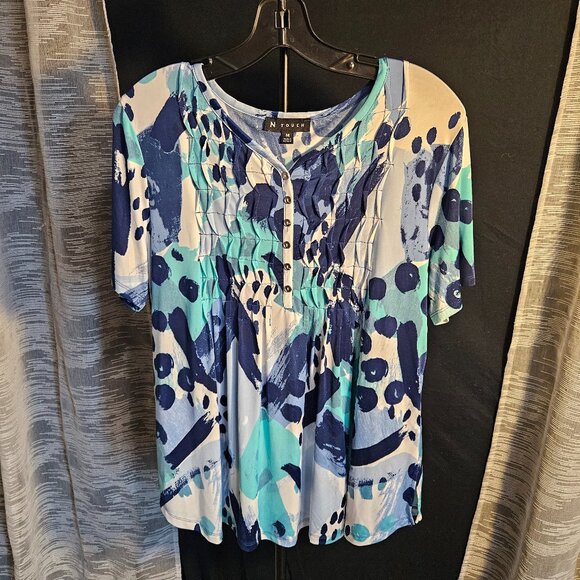 N Touch Women's Medium Multicolored Patterned Shirt - Picture 1 of 4